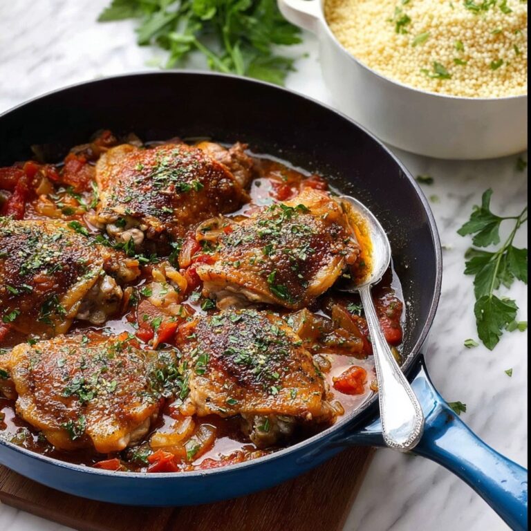 Syrian Chicken with Spiced Tomato Broth and Giant Couscous Recipe