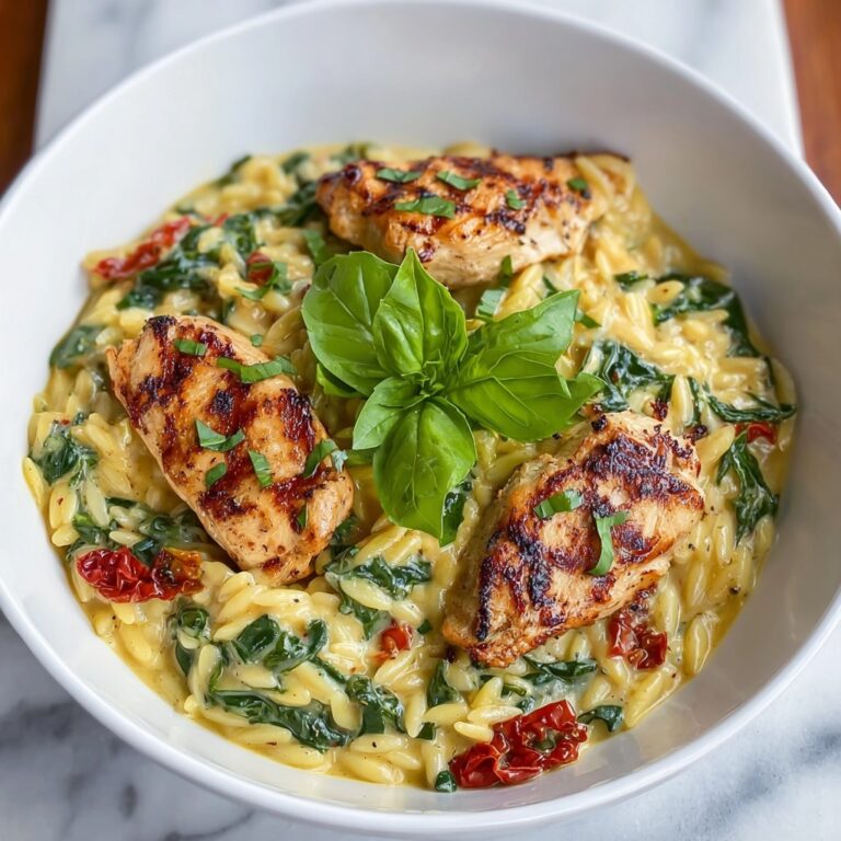 Slow Cooker Creamy Tuscan Chicken Orzo Recipe