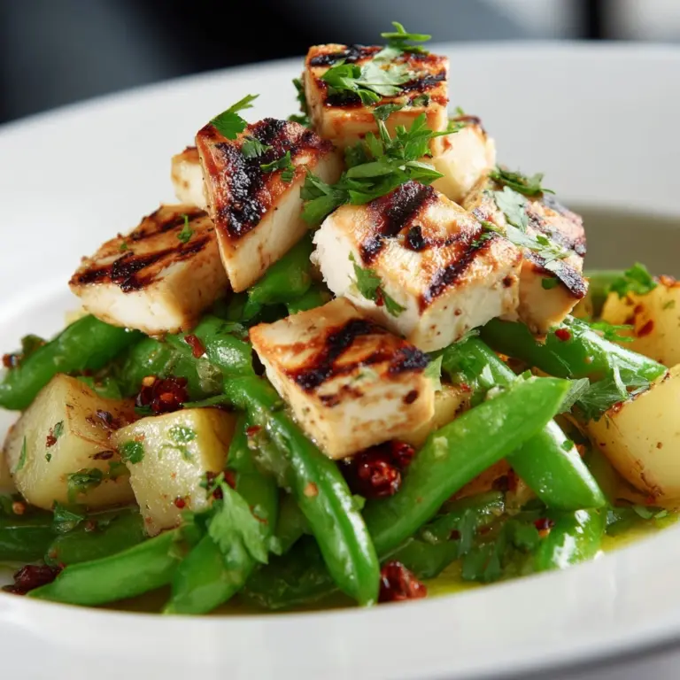 Asian Marinated Chicken with Snap Pea Panzanella Recipe