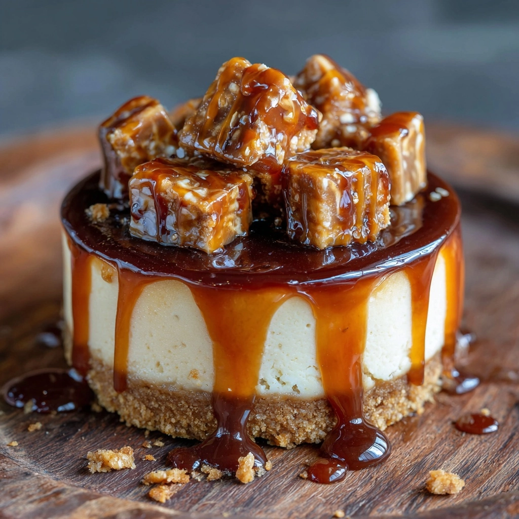 Peanut Butter Caramel Mini Cheesecakes Recipe - Recipe Image