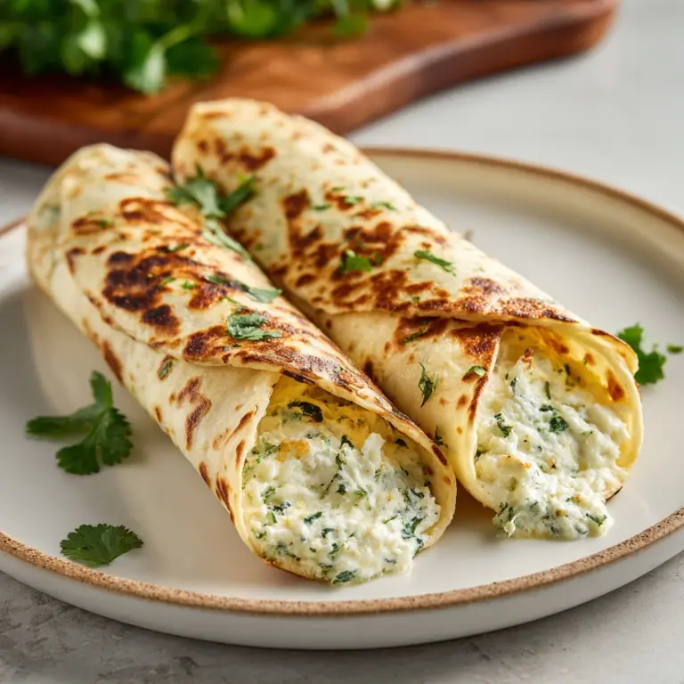 Cheesy Garlic Chicken Wraps Recipe