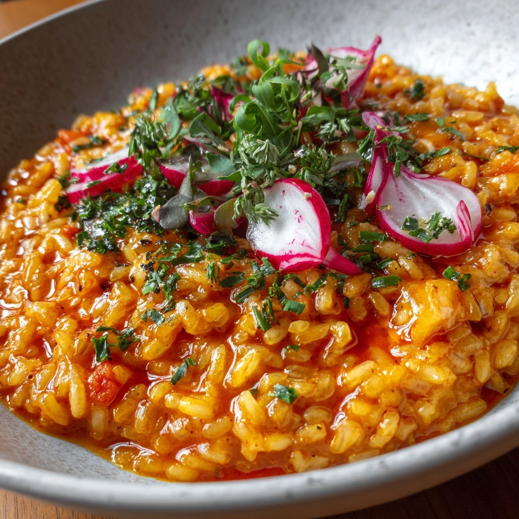 Cheesy Gochujang Risotto Recipe - Recipe Image