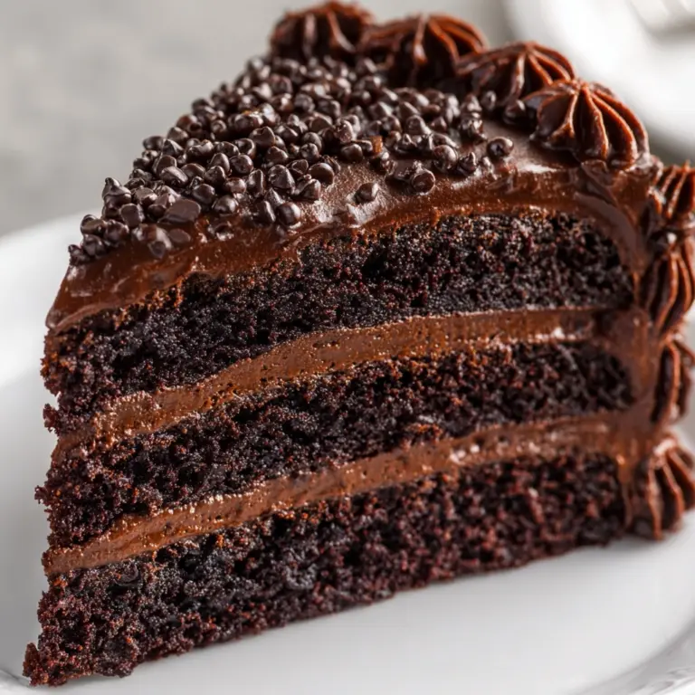Double Chocolate Cake with Rich Cocoa Frosting Recipe