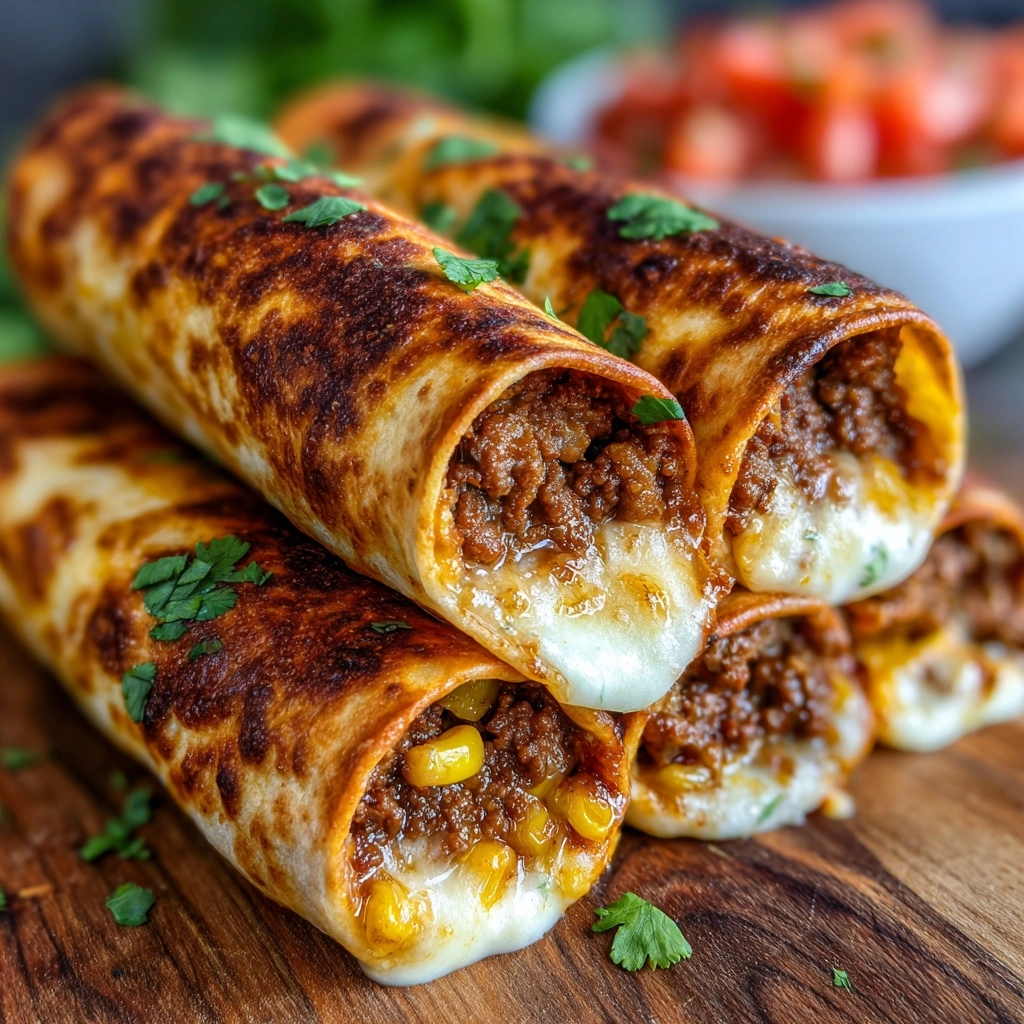 Crispy Beef Chimichangas: The Ultimate Mexican Delight Recipe - Recipe Image