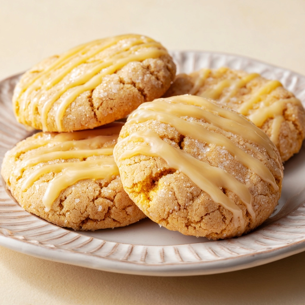 Lemon Pound Cake Cookies with Lemon Glaze Recipe - Recipe Image