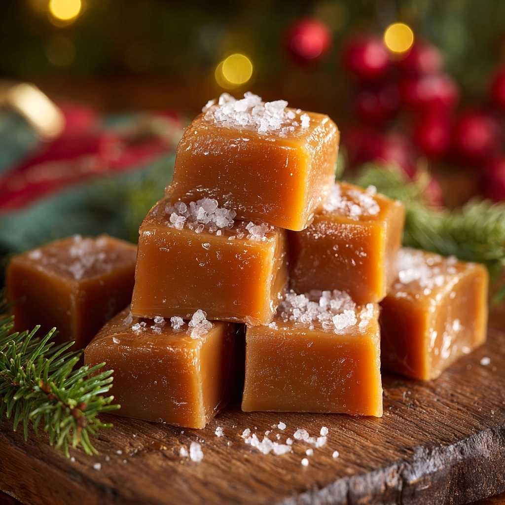 Homemade Christmas Caramels Recipe - Recipe Image
