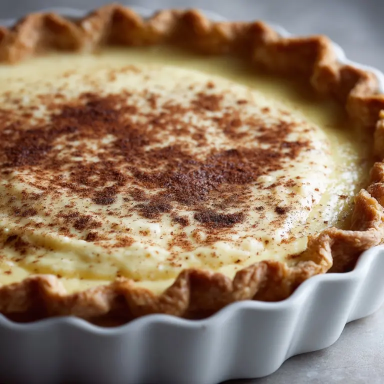 Christmas Eve Cinnamon-Vanilla Creamy Custard Pie Recipe