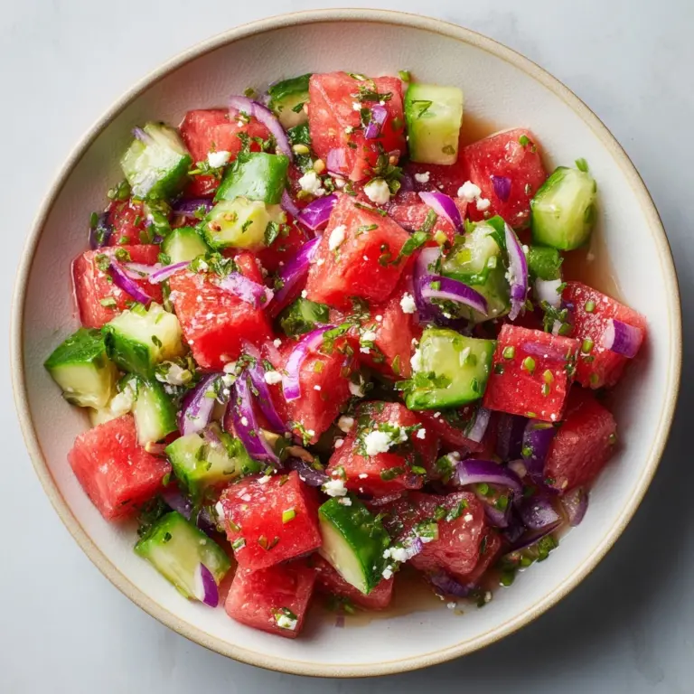 The Ultimate Watermelon Cucumber Salad for Hot Summer Days Recipe