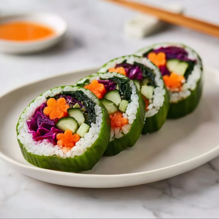 Stuffed Cucumber Veggie Sushi Recipe
