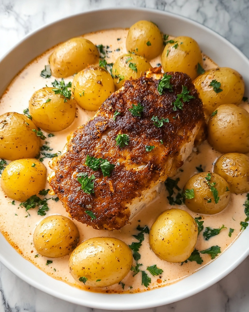 Creamy Cod and Potato Skillet Recipe - Recipe Image
