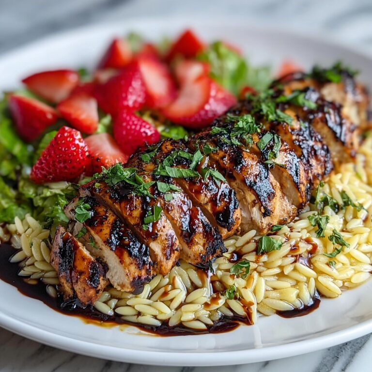 Strawberry Balsamic Chicken Orzo Delight Recipe