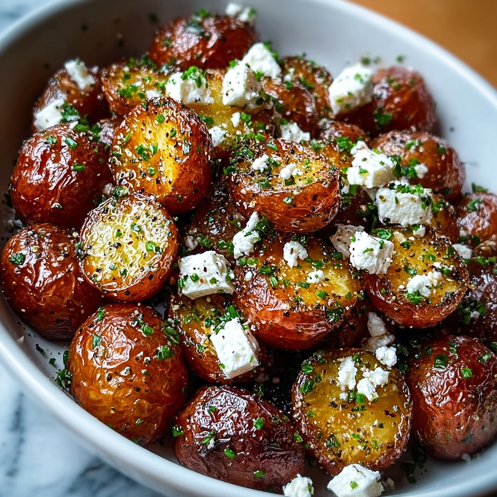 Irresistible Greek Roast Potatoes with Lemon and Feta Recipe - Recipe Image