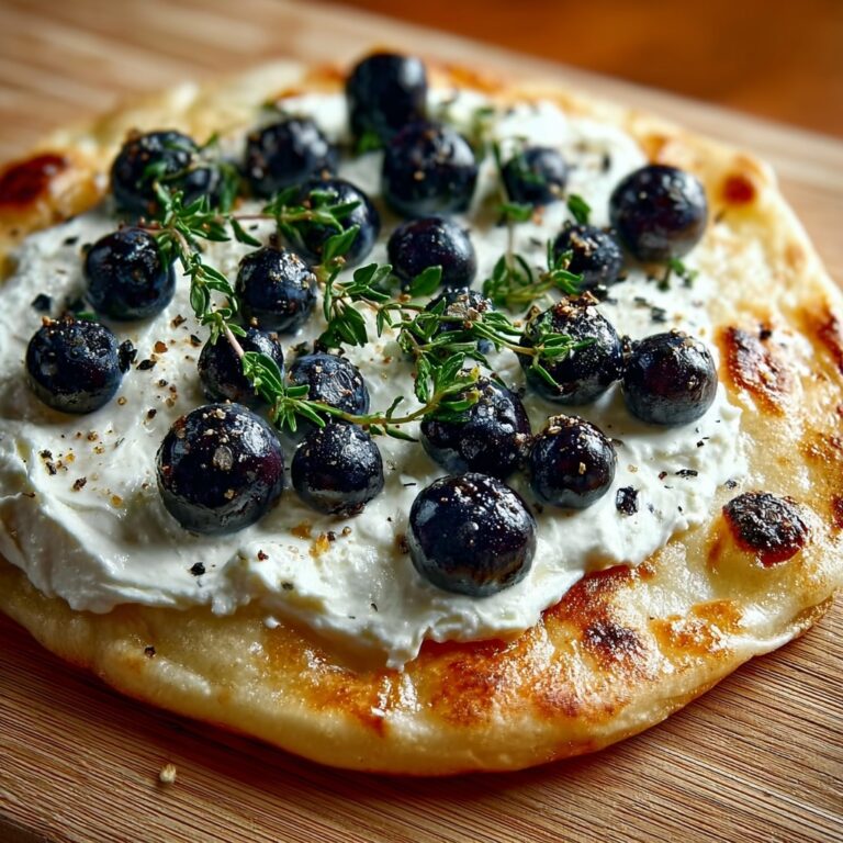 Blueberry Brie Thyme Flatbread: A Creamy, Sweet Delight Recipe