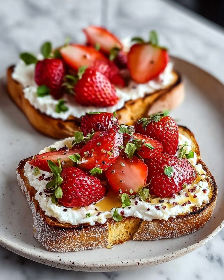 Roasted Strawberry Whipped Ricotta Toast Recipe