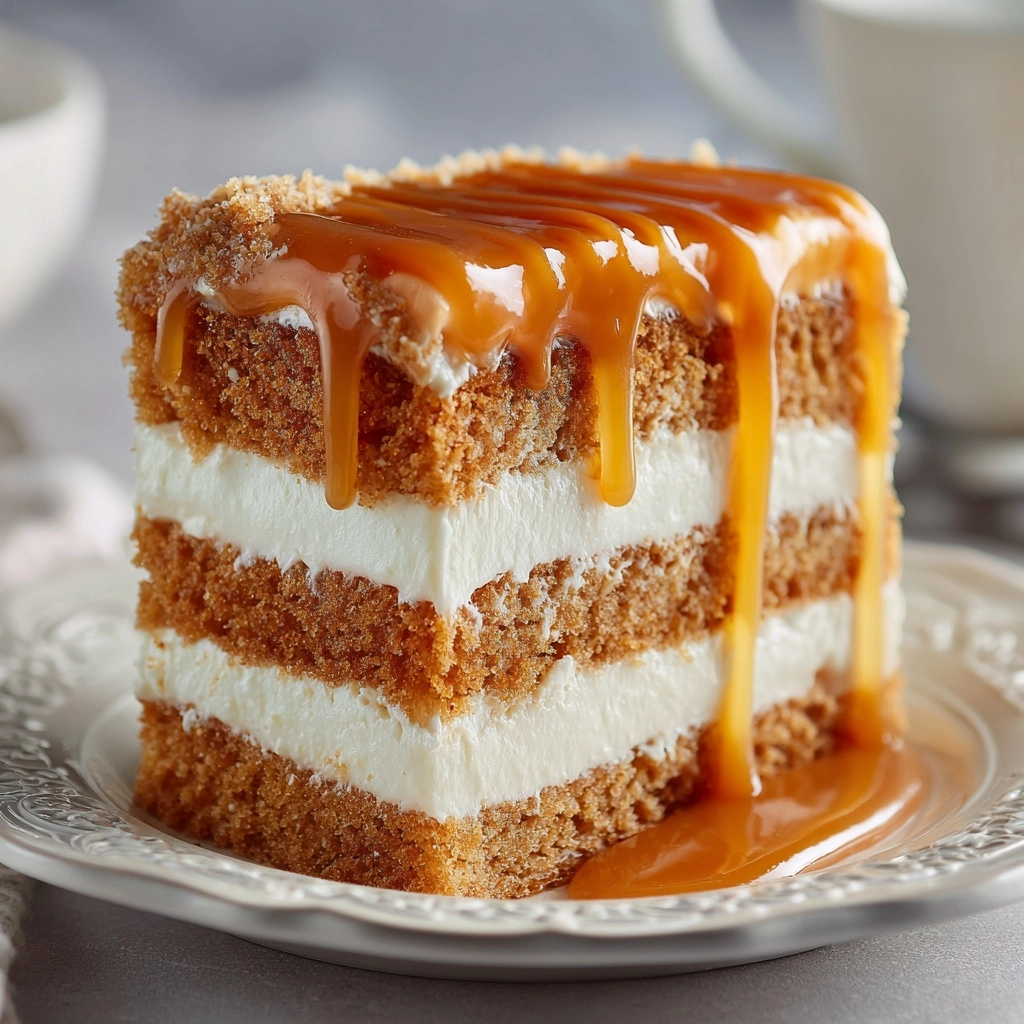 Creamy Caramel Layer Cake Recipe - Recipe Image