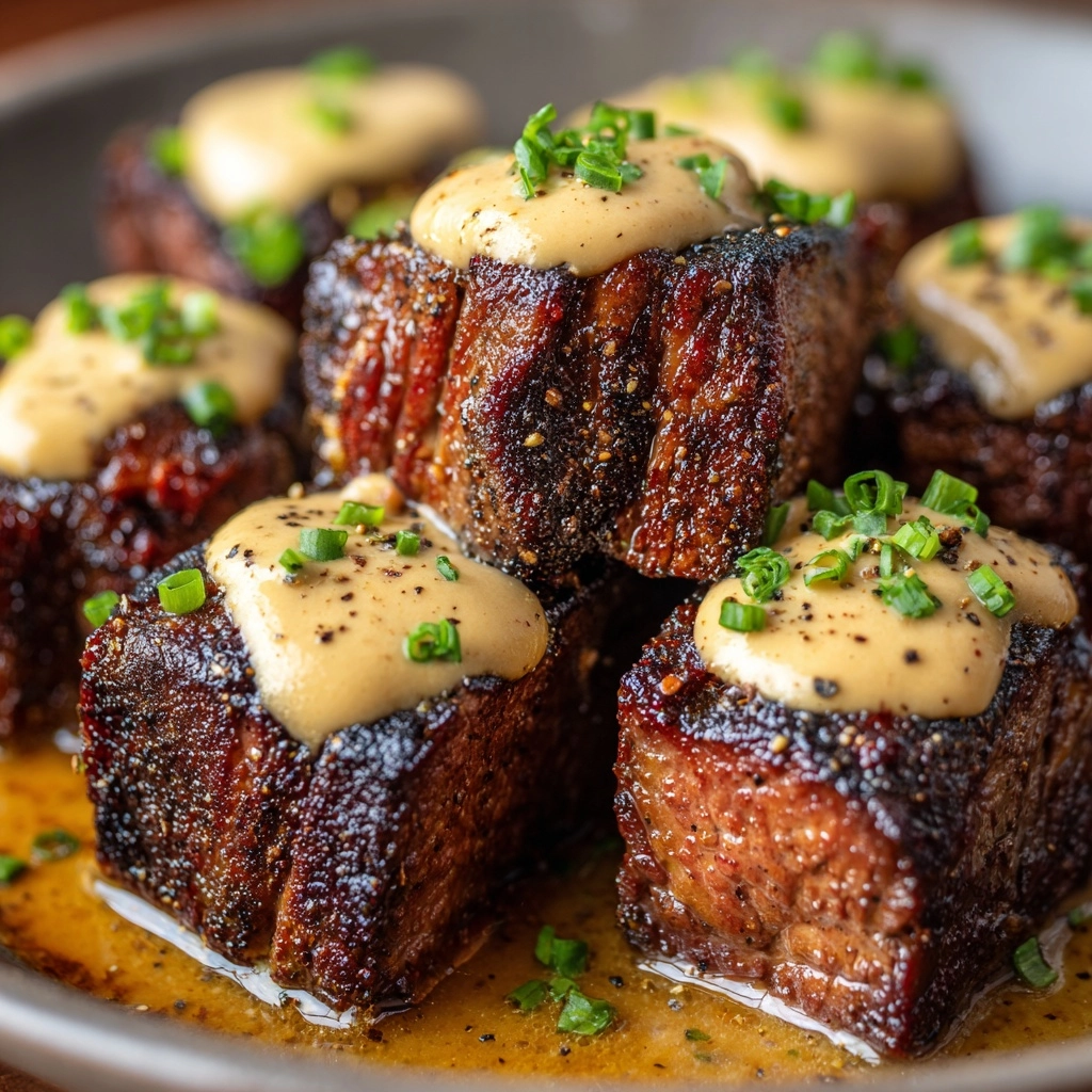 Garlic Butter Steak Bites with Parmesan Cream Sauce Recipe - Recipe Image