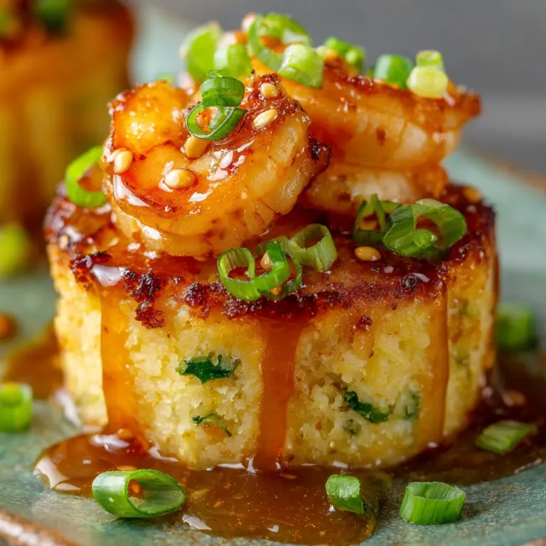 Shrimp and Scallion Grit Cups with Creamy Cheese Center Recipe
