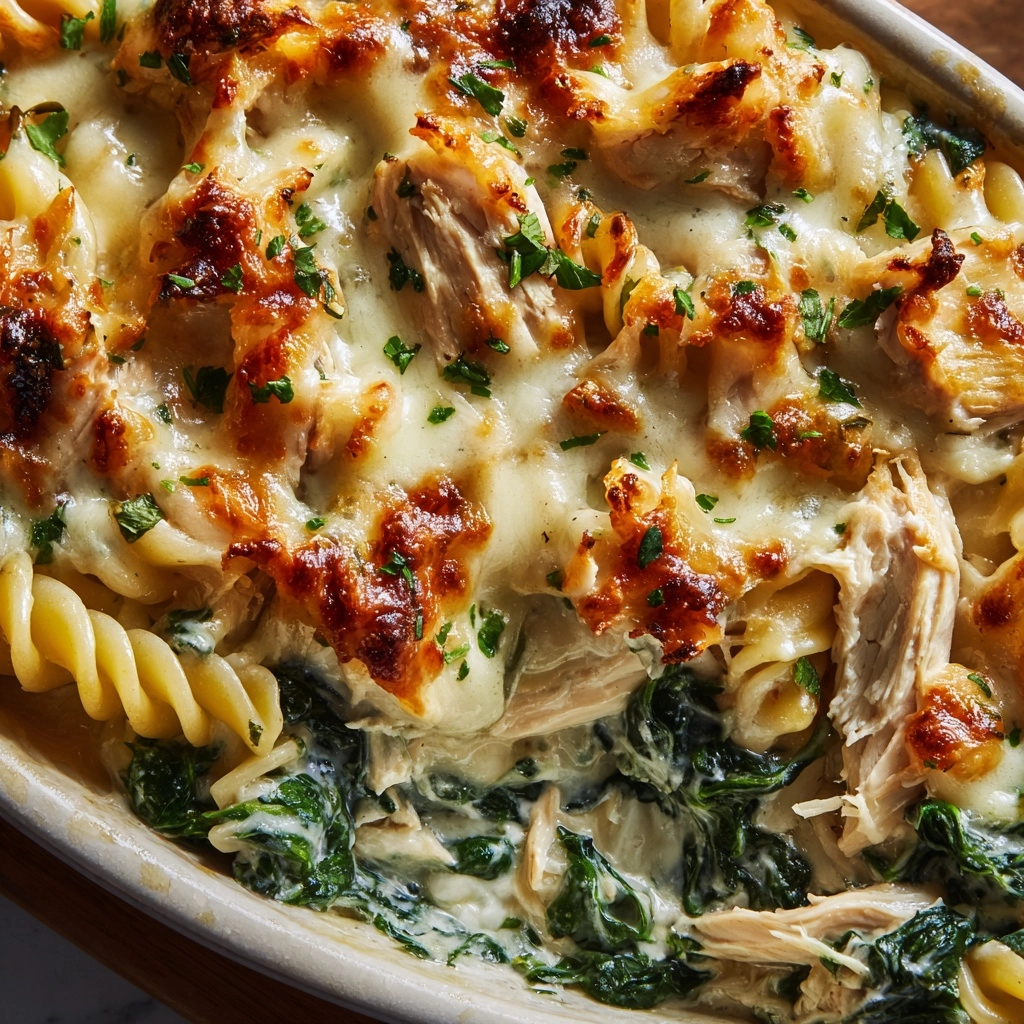 Creamy Chicken and Spinach Casserole Recipe - Recipe Image