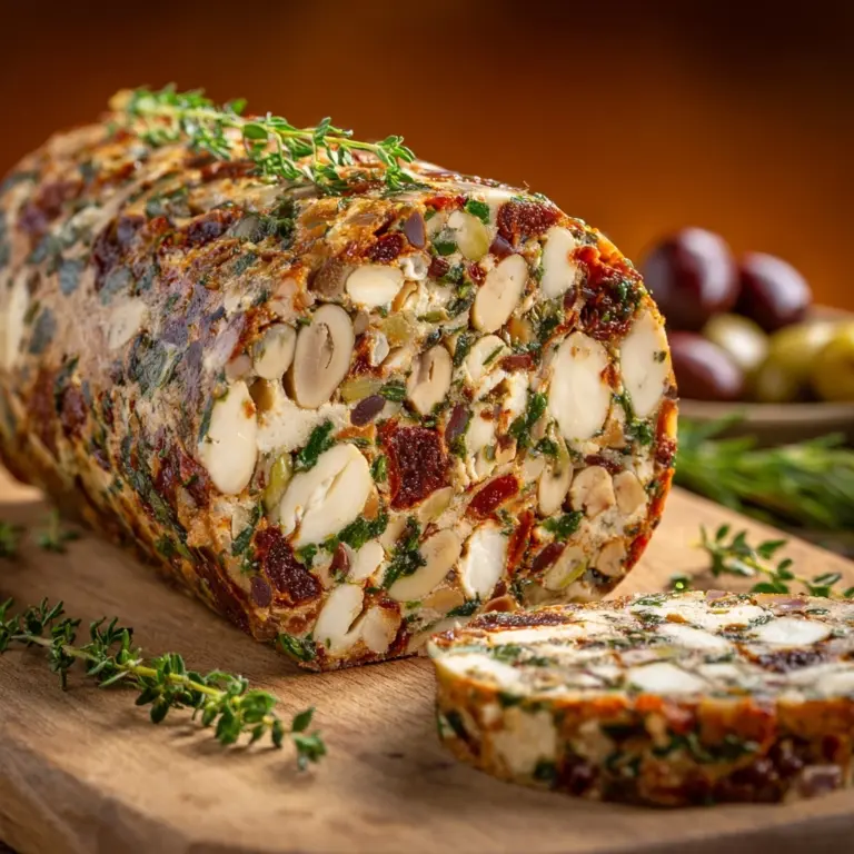 Mediterranean Olive Tapenade Cheese Log Recipe