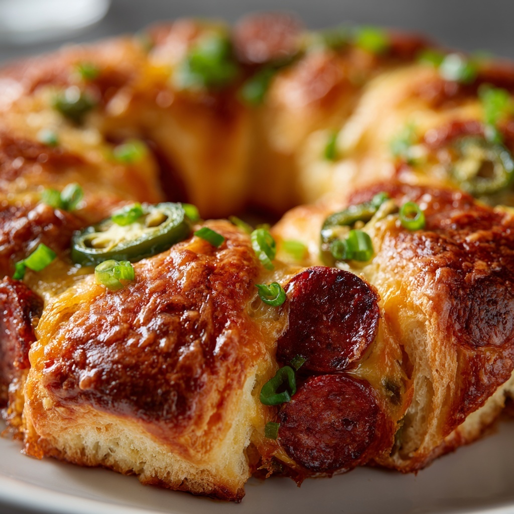 Jalapeño Popper Crescent Roll Ring Recipe - Recipe Image
