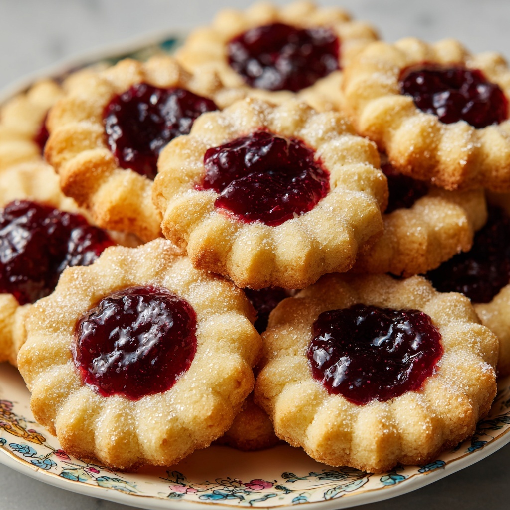 Luscious Buttery Shortbread Cookies with Raspberry Recipe - Recipe Image