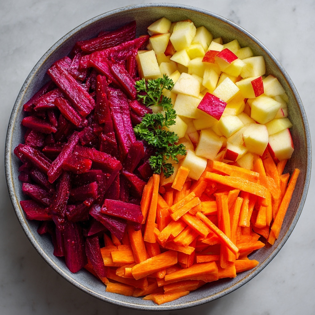 Raw Beet Salad with Apples and Carrots Recipe - Recipe Image