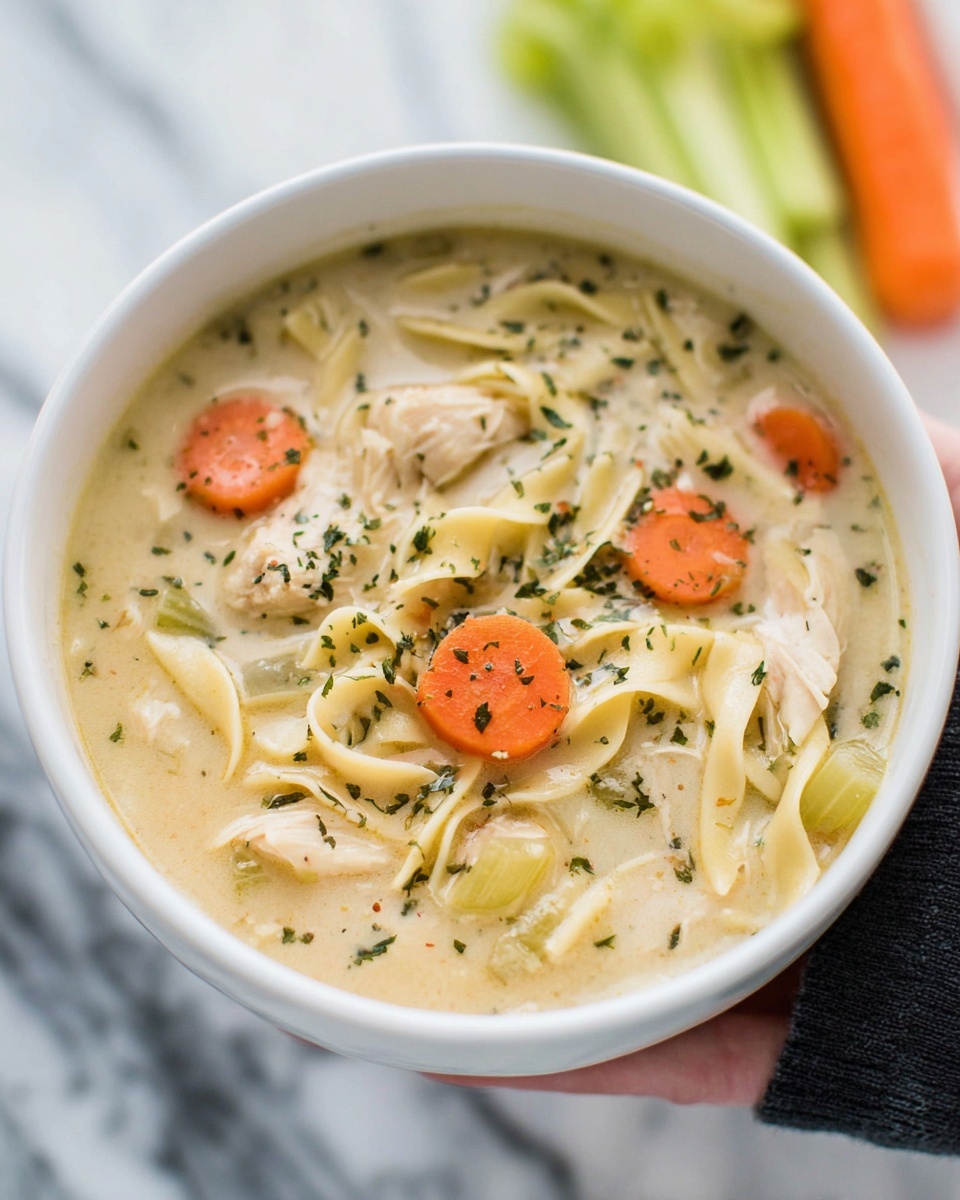 Creamy Chicken Noodle Soup Recipe - Recipe Image