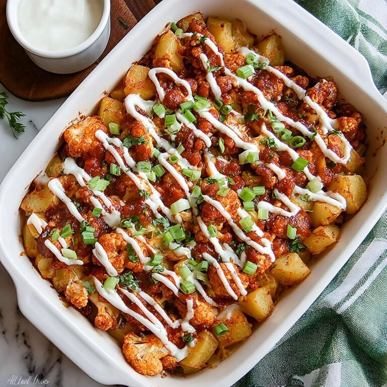 Buffalo Chicken Roasted Potato Bake Recipe