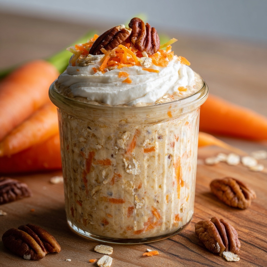 Carrot Cake Protein Overnight Oats Recipe - Recipe Image
