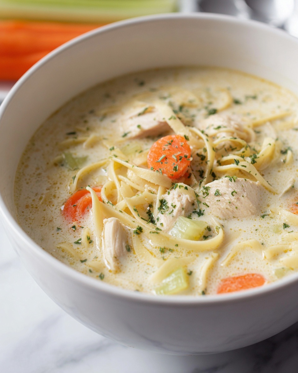 Creamy Chicken Noodle Soup Recipe - Recipe Image