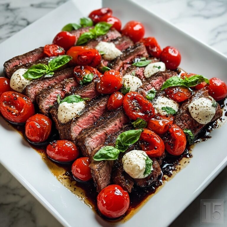 Juicy Grilled Balsamic Steak Caprese with Mozzarella Bliss Recipe