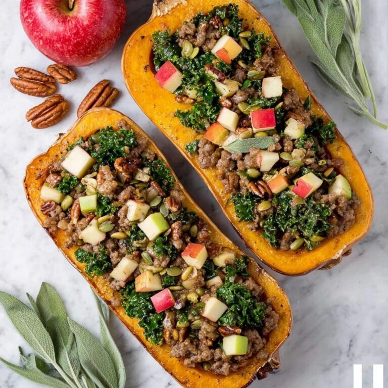 Sausage Stuffed Butternut Squash Recipe