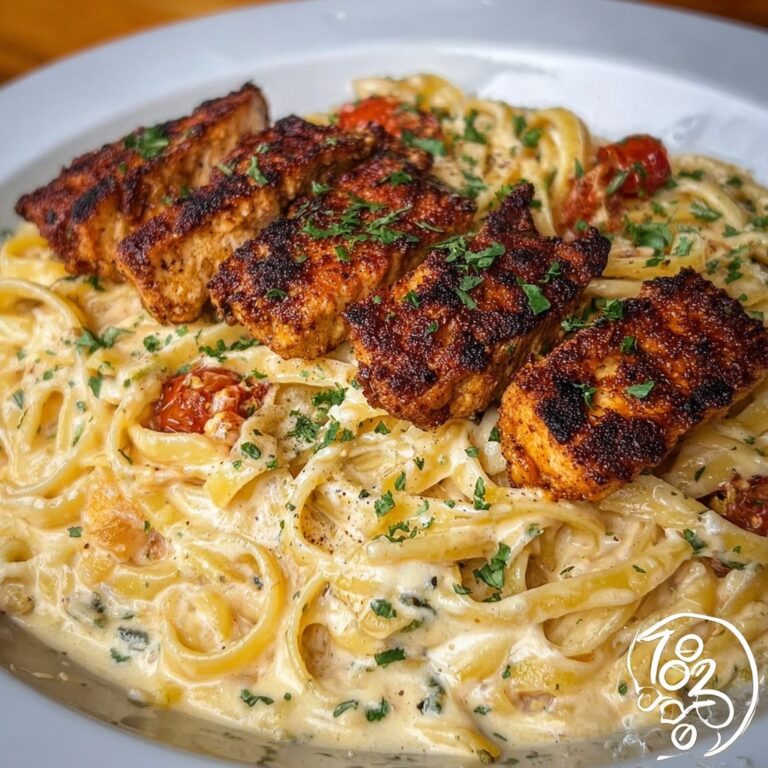 Savory Cajun Chicken and Creamy Garlic Parmesan Linguine Recipe