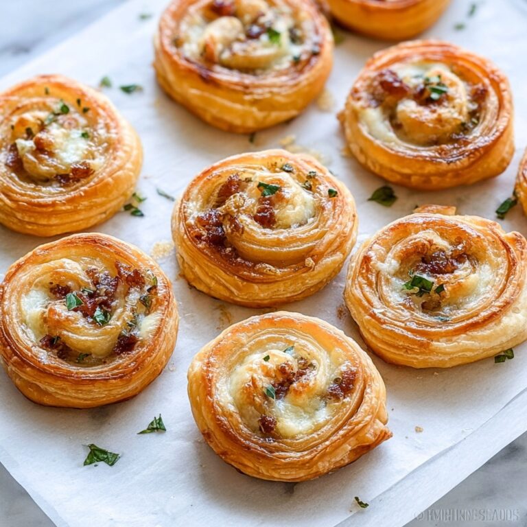 Prosciutto and Cheese Puff Pastry Pinwheels Recipe