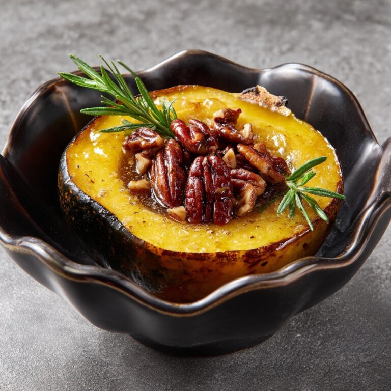 Maple Pecan Roasted Acorn Squash Recipe