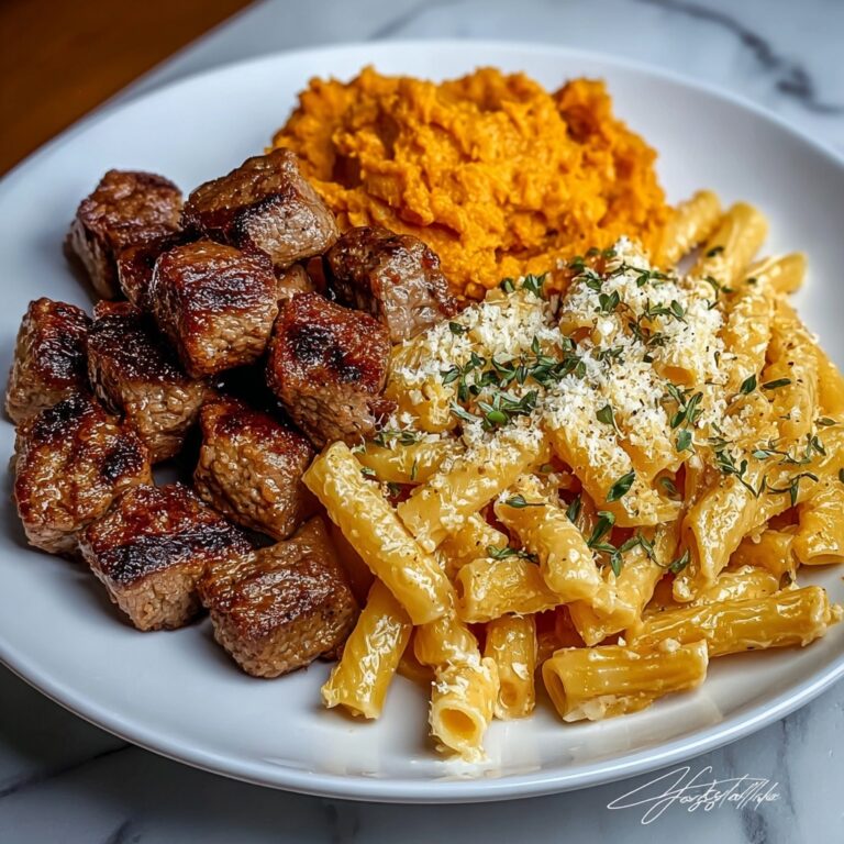 Indulgent Cajun Steak Tips with Cheesy Penne Parmesan Sauce Recipe