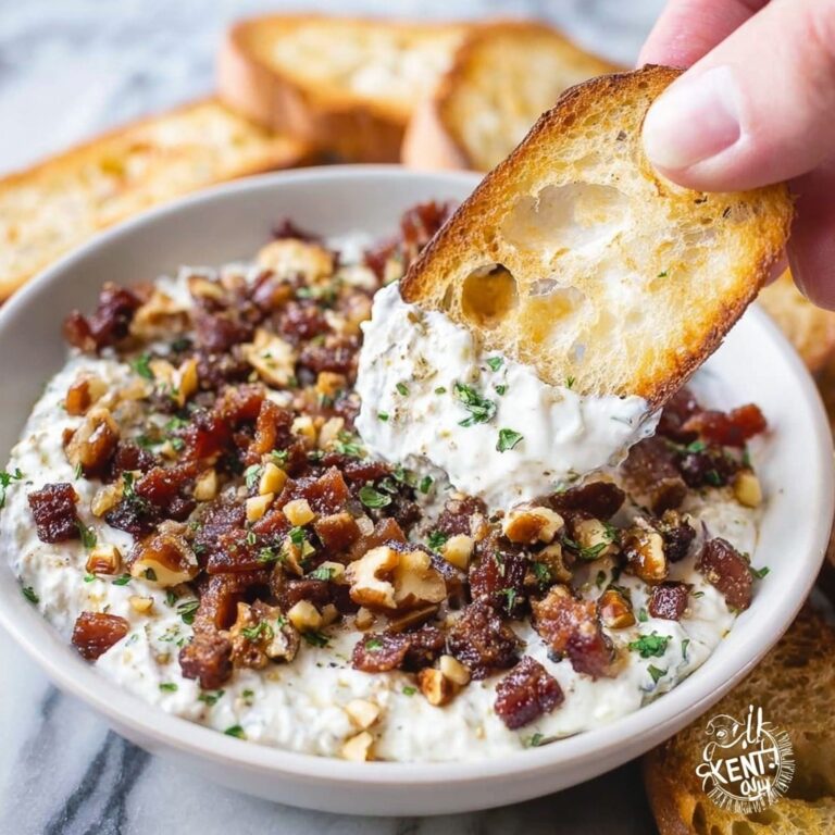 Whipped Goat Cheese with Candied Bacon & Pecans Recipe