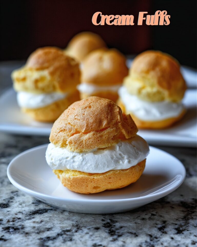 Cream Puffs with Vanilla Pudding and Whipped Cream Filling Recipe