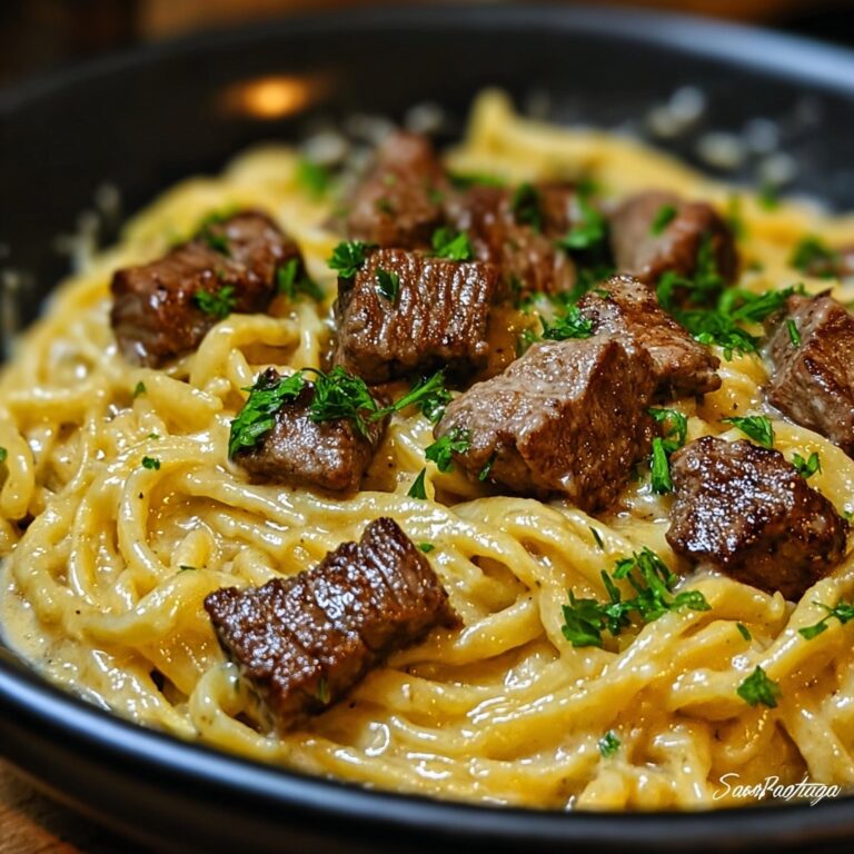 One-Pot Creamy Spicy Garlic Butter Steak and Pasta Recipe