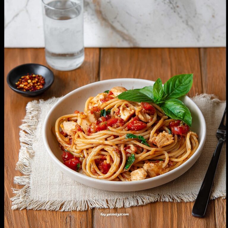 Spicy Tilapia Pasta with San Marzano Tomatoes and Basil Recipe