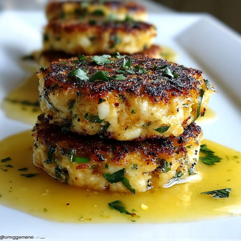 Cheddar Bay Crab Cakes with Lemon Butter Drizzle Recipe