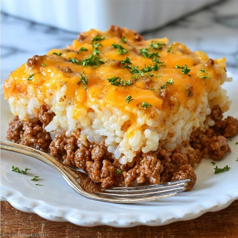 French Onion Ground Beef and Rice Casserole Recipe