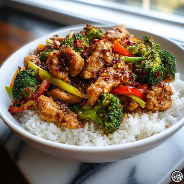 Garlic Chicken Stir-Fry with Colorful Vegetables and Rice Recipe
