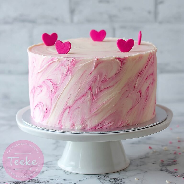 Valentine’s Day Pink Watercolor Cake Recipe