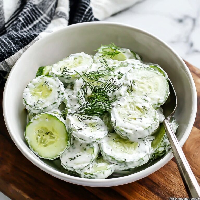 Cuke Salad with Sour Cream Dill Dressing Recipe